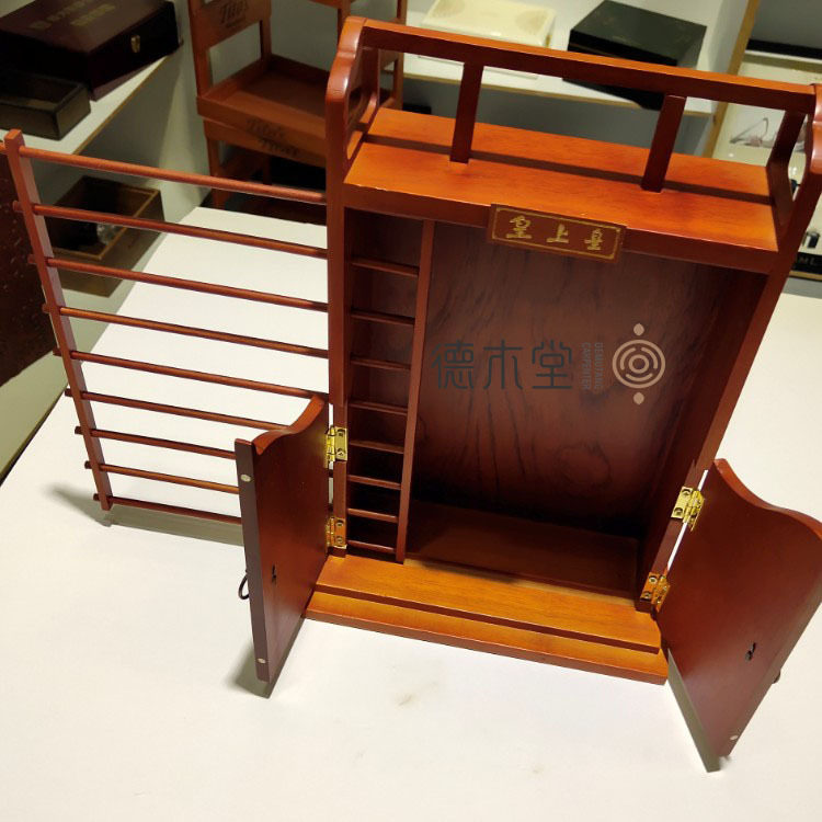 煌上煌食品展示架 木质喷漆展示台 实木小工艺品展示盒 木制底座