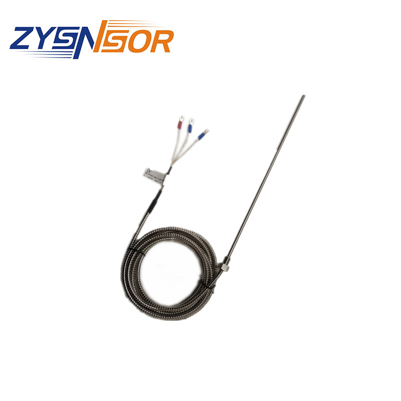 ZYSENSOR温度传送器3米网线配蛇管1/3B级管径管长可订购螺纹M10*1