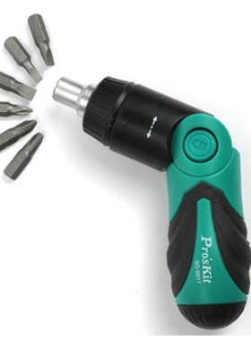 【台湾宝工】6合1棘轮折叠多功能螺丝批 螺丝刀起子组套 SD-9817