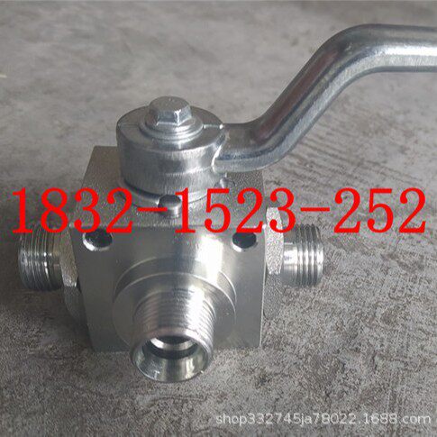 带安装孔VH3V-22LR DN20 PN315bar二位三通高压液压球阀M30×2