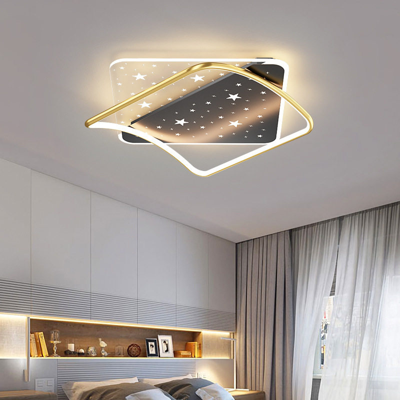 卧室吸顶灯北欧轻奢创意网红个性星星吸顶灯家用简约现代房间灯具