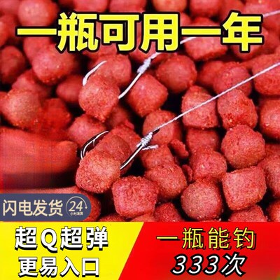蚯蚓味鲜丹颗粒鱼饵蚯蚓鲜丹颗粒仙丹颗粒饵直接挂钩现货买就发2