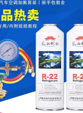 R22制冷剂冷媒家用空调加氟工具套装汽车空调加雪种空调氟利昂冷