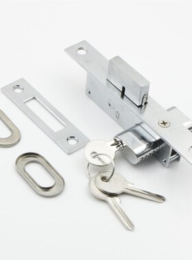 43020老式地锁铝合金门锁有框玻璃门地锁移门锁两段加长锁舌