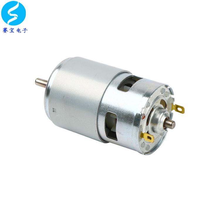 775圆轴直流马达 12v 12000转滚珠轴承 高速 大扭矩马达 5mm轴