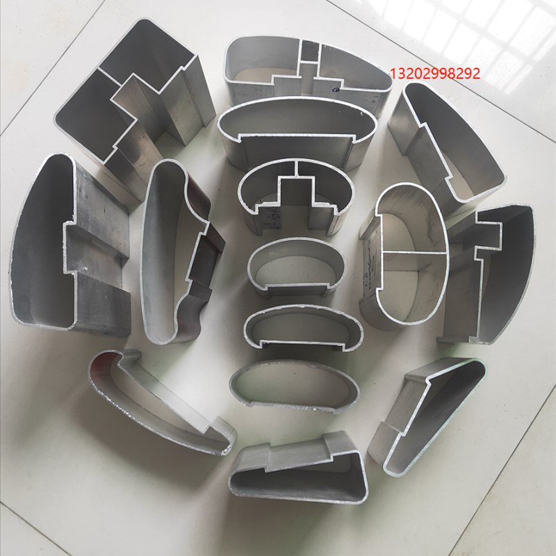 现货铝合金扶手型材 楼梯扶手 木纹喷涂扶手面管可定制各种颜色