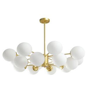 金色轻奢客厅吊灯简约现代LED北欧餐厅魔豆分子灯具奢华卧室吊灯