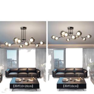 客厅灯吊灯2025新款意式极简高级感餐厅房间灯魔豆分子灯大厅主灯