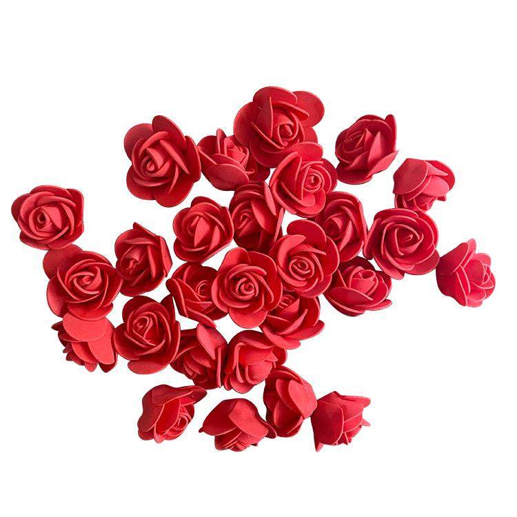 3.5cm仿真PE泡沫玫瑰花朵手工装饰花花环用花假花小花头整包500个,家居饰品,餐桌花艺,淘宝优惠券,粉丝福利购,淘宝优惠卷