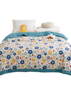 母婴全棉豆豆绒夏被空调被夏凉被春秋被学生冬被子礼品被