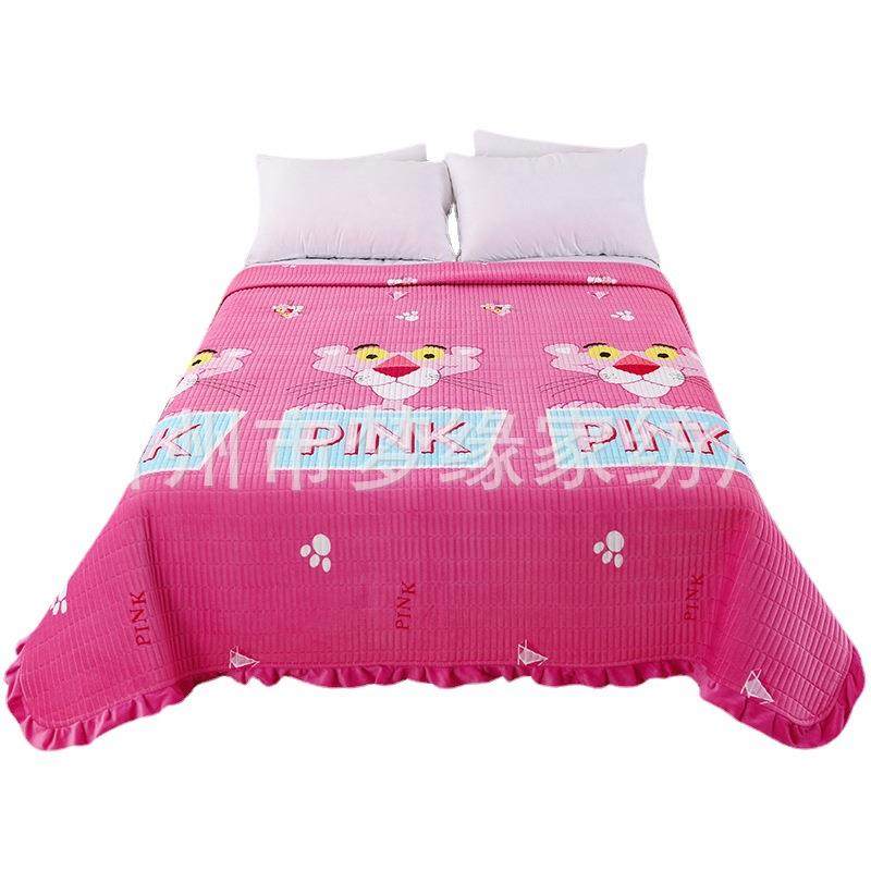 水晶绒床盖秋冬新款保暖床单绗缝韩式盖毯可折叠休闲保暖毯子,床上用品,床裙,淘宝优惠券,粉丝福利购,淘宝优惠卷