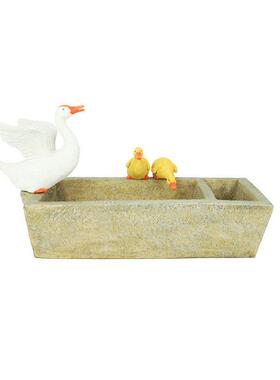 阳台装饰布置鸭子蜗牛水培水瓢花盆创意摆件庭院花园养鱼摆件