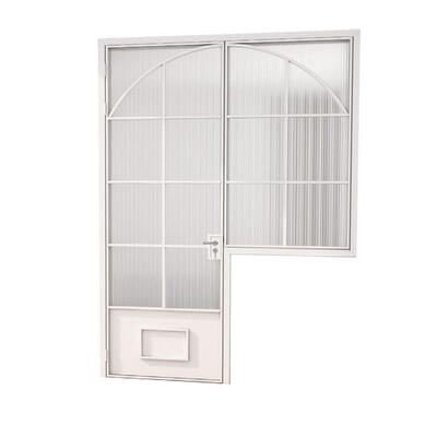 铝合金极窄复古超白水晶格平开门洗手间房间室内玻璃厕所卫生间门