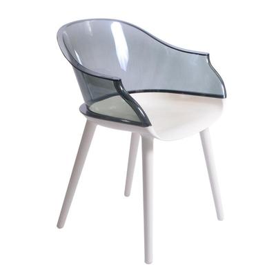 亚克力时尚田园风艺术椅子扶手舒适稳固餐椅塞班椅透明PC椅