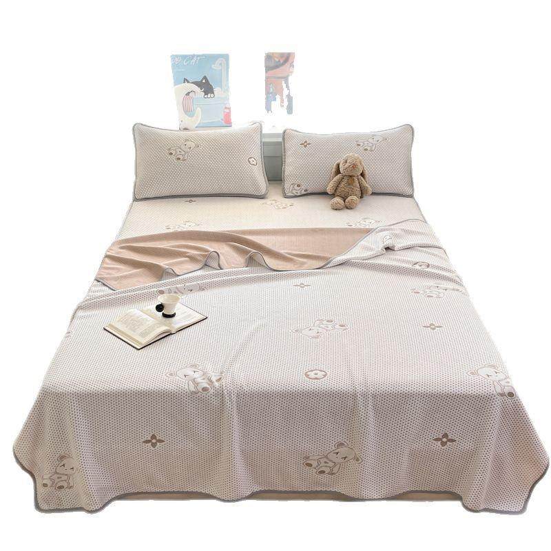 2025爆款冰凉豆豆凉席夏被四件套三件套床笠款冰丝软席子机洗,床上用品,冰丝席,淘宝优惠券,粉丝福利购,淘宝优惠卷