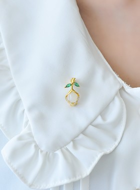 s925银镶和田玉胸针吊坠两戴款