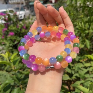 七彩海云母葫芦双圈手串尺寸约变色手串单圈精品2025新款爆款网红