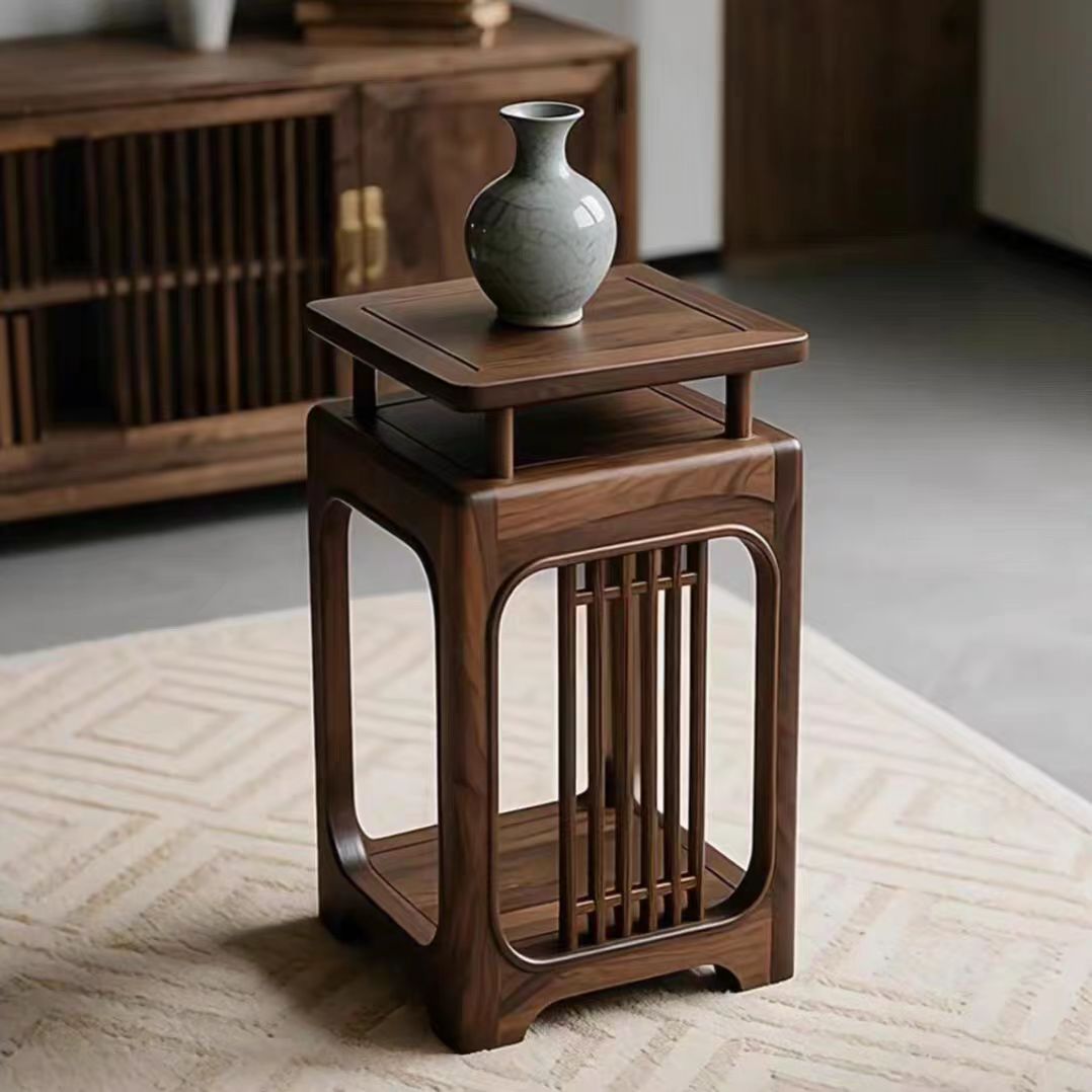 北美黑胡桃木实木边几