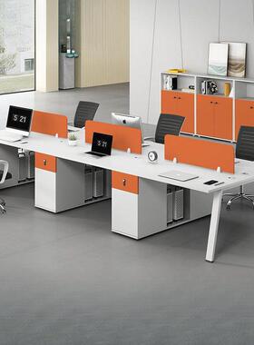 白色职员办公桌具屏风工作位简约工位桌椅组合员工电脑桌商业新品