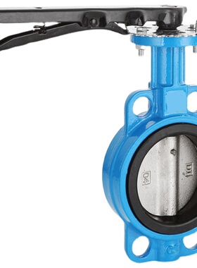 手柄涡轮对夹式手动蝶阀球墨铸铁r碟阀 DN50 65 80 100 125 15020