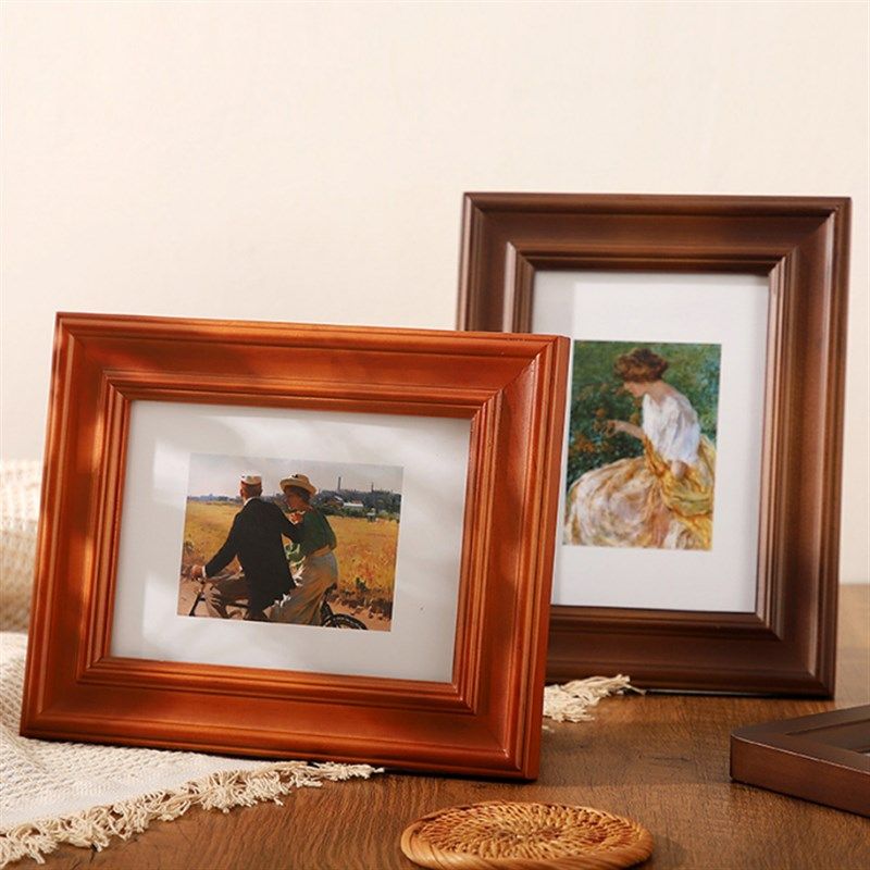 欧式复古相框摆台挂墙高级s感16寸10寸双线条a4木画框实木相框空,家居饰品,相框/画框,淘宝优惠券,粉丝福利购,淘宝优惠卷