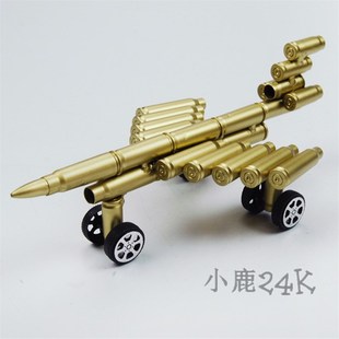 小鹿24bk纯金属子弹壳飞机模型 创意手工艺品战斗机铁艺摆件装饰