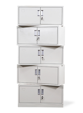 新疆包邮分体五i节铁皮柜文件柜办公室储物资料柜带锁凭证顶柜财