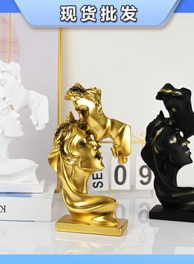 美式家居装饰品两情相悦客厅桌面玄关电视柜家居好物摆件轻奢礼品