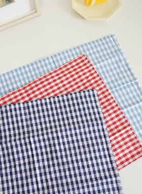 快速发货元气角落 韩风ints格子餐垫桌布 chic百搭简约拍照背景布