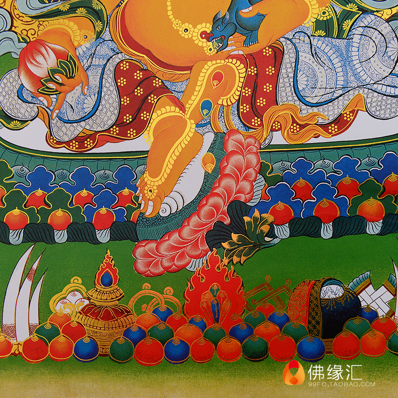 现货速发西藏镀金印刷61*7cm唐卡画释迦摩尼佛唐卡释迦牟尼铜像挂