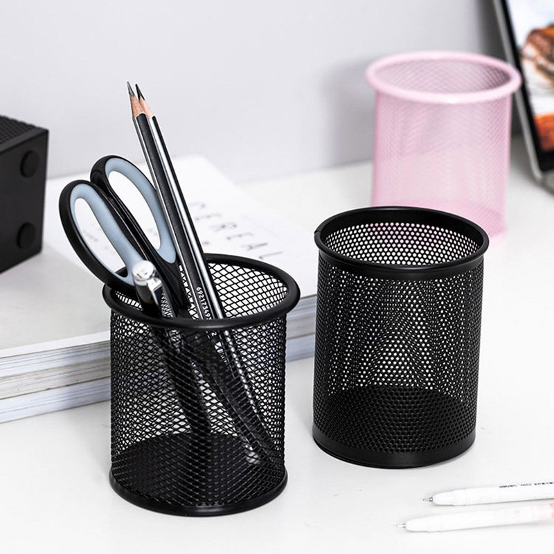 笔筒圆形金属网格笔插文具商务笔类收纳简约网纹创意时尚化妆刷收纳筒笔盒大容量多功能简约办公用品,文具电教/文化用品/商务用品,笔筒,淘宝优惠券,粉丝福利购,淘宝优惠卷