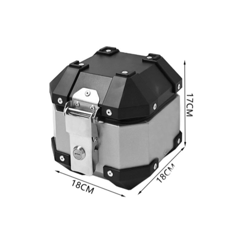 摩托车小号铝合金尾箱10L户外电动车后备箱踏O板5L通用尾箱工具箱
