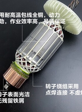 适配盛邦9148龙m鹰飞创肯诺355钢材机切割机转子电机线圈纯铜配件