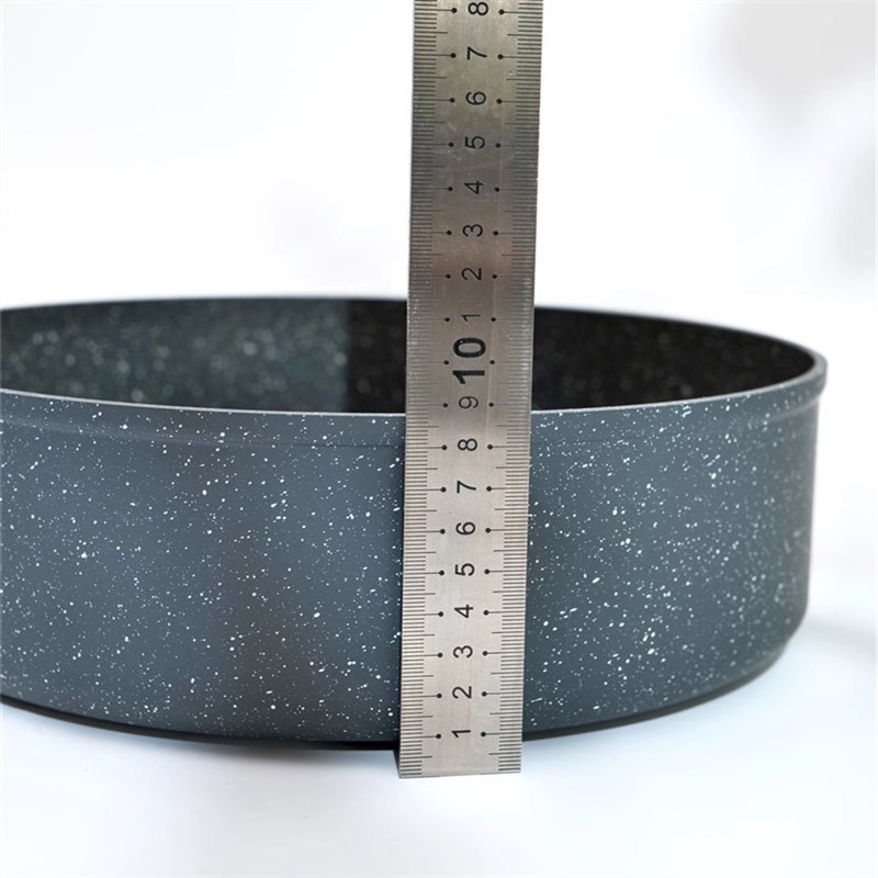 漂亮国品牌 清仓45元 高9ucm麦饭石不粘深型煎锅汤锅28cm 一锅多