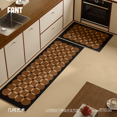 【免洗可擦】厨房地垫防水防油