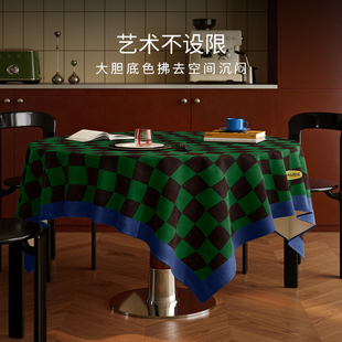 午后柏林复古客厅餐桌布家用防尘耐脏桌面盖布轻奢高级感茶几台布