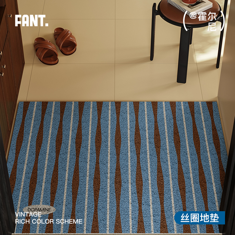中古风高级感丝圈入户地垫