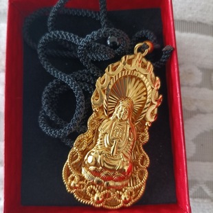 火焰观音镂空立体精工雕刻吉言吊坠项链男款时尚空心
