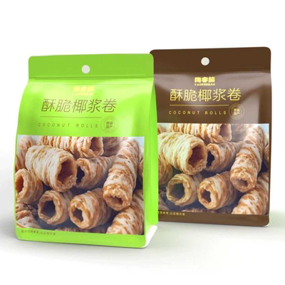 【整袋50根】海南椰子夹心生椰拿铁味蛋卷椰香休闲独立包装零食