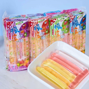 水果味果汁果冻条长条状果冻布丁批发棒棒碎冰冰儿童休闲小零食品