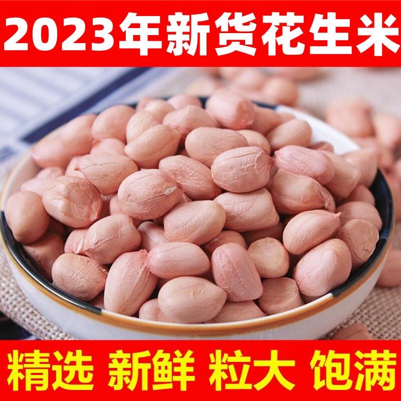 2024年特级花生米生新鲜花生新货榨油农家自种粉红皮大粒花生仁