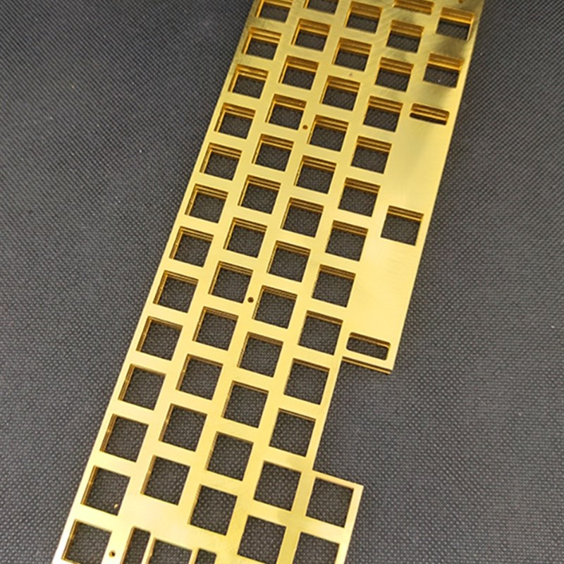 黄铜定位板激光切割定做不锈钢客制化键盘打样拉丝来图加工1.5mm.