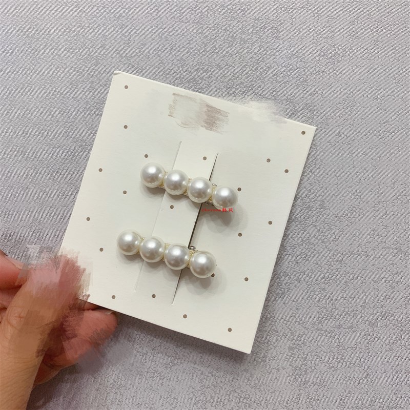 出口法国B牌樱桃家儿童气质珍珠发箍 高端女童发夹鸭嘴夹公主头饰