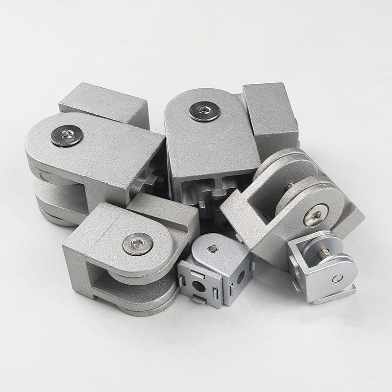 3030/4040工业铝型材流水线配件 锌合金活动铰链 任意角度连接件