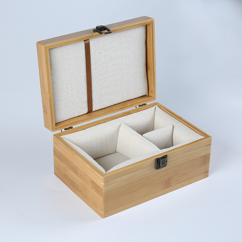 高档竹制紫砂茶壶包装盒一壶两杯四杯礼品盒长方形小木收纳盒定制