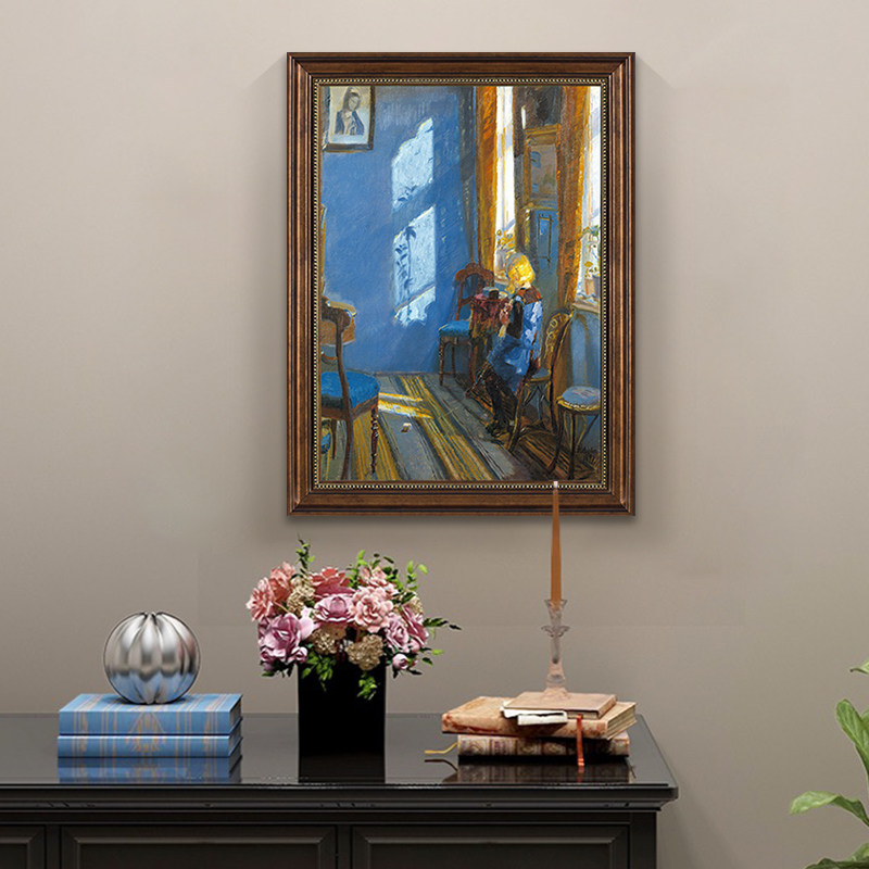 欧式复古小众艺术装饰画客厅沙发背景墙挂画餐厅壁画法式书房油画