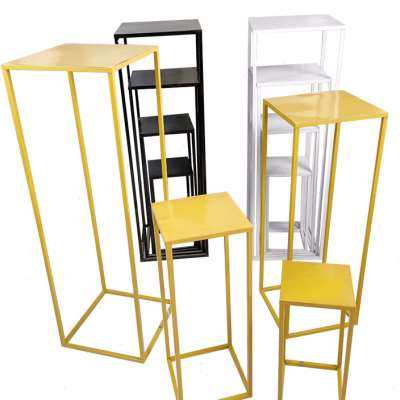 几何路引新款婚庆道具婚礼现场布置摆件立柱花架舞台过道方框铁艺