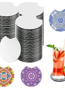 110PCS Sublimation Blank Coaster, 2.76Inch Opening Blank