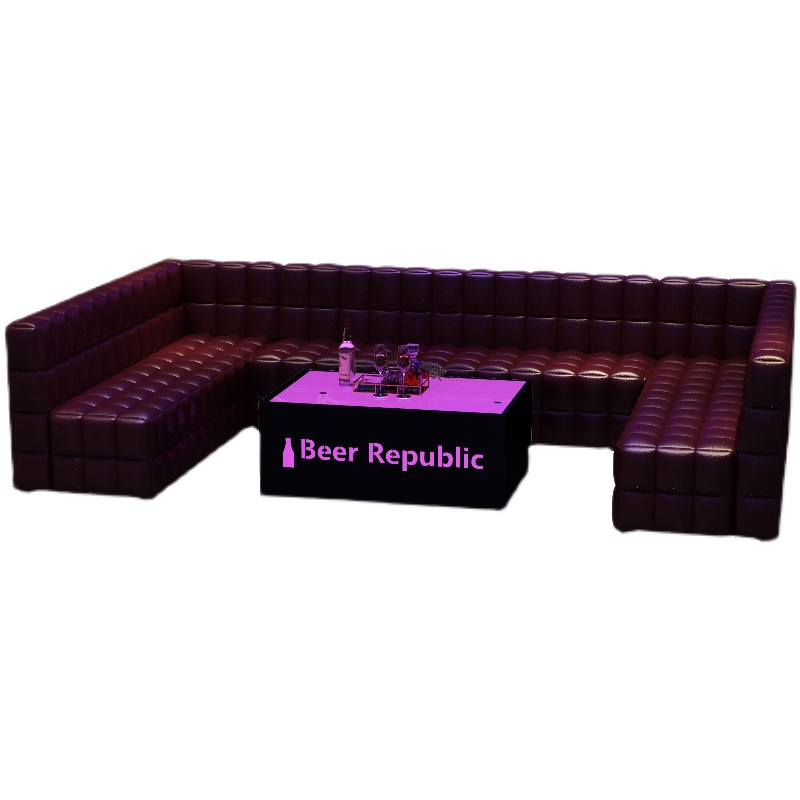 定制欧式KTV夜总会所包厢沙发茶几组合酒吧清吧歌厅转角靠墙卡座