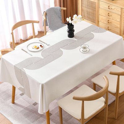 新款桌布免洗防水防油防烫餐桌茶几桌布长方形家用轻奢高级感桌垫